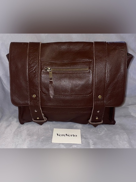 Vere Verto NWOT Repetto Brown Pebble Leather Convertible Backpack Messenger Bag main image 9